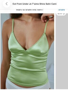Satin Lime Green Cami Tank